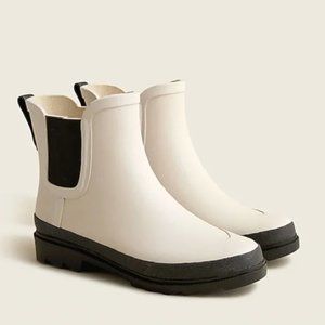 J Crew short shaft lug sole Chelsea rain boot